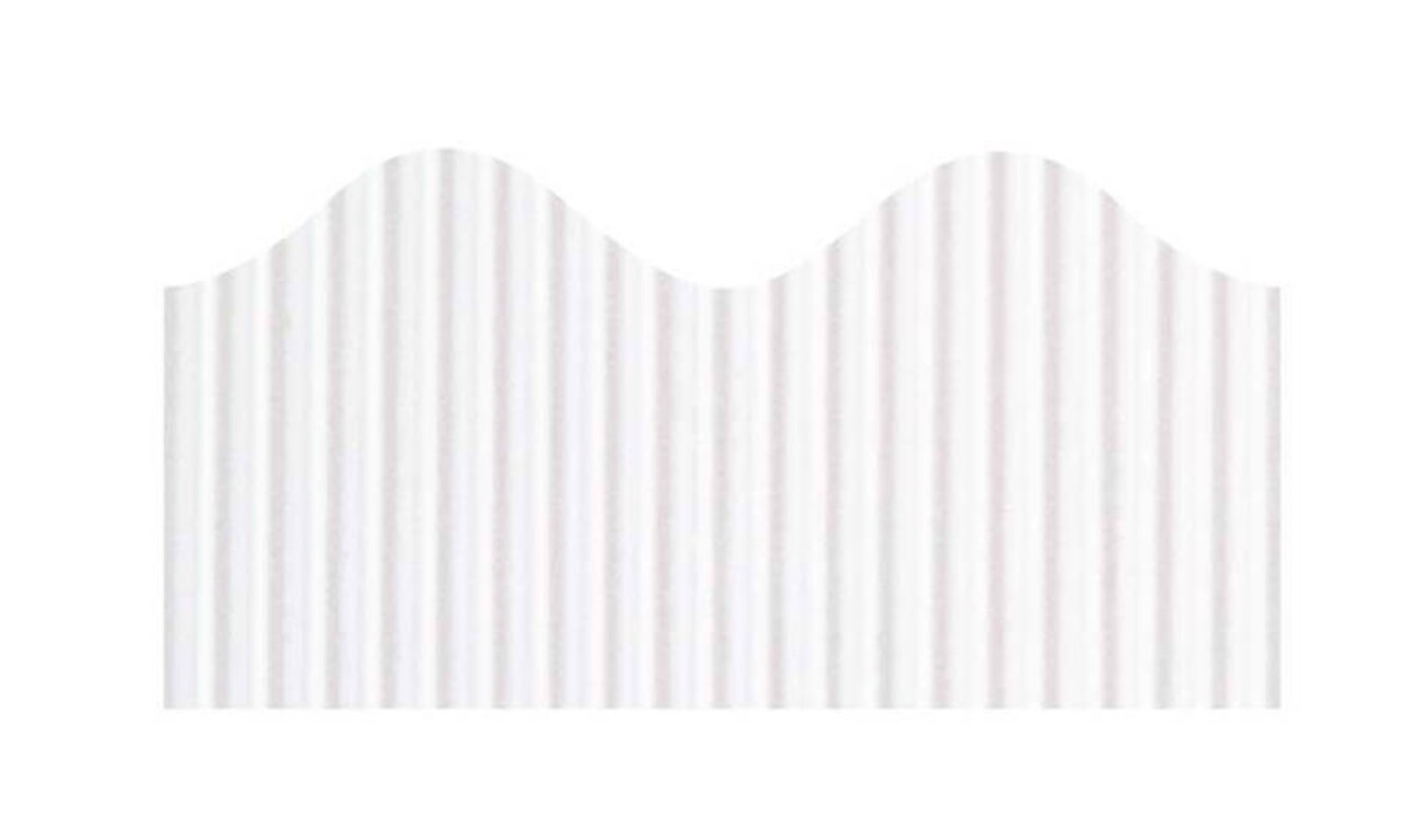 Bordette Scalloped Bulletin Board Border 2.25" x 50 Ft Roll – Classroom Decorative Trim, Multiple Colors Available (Gold, Black, Blue, Red & More)